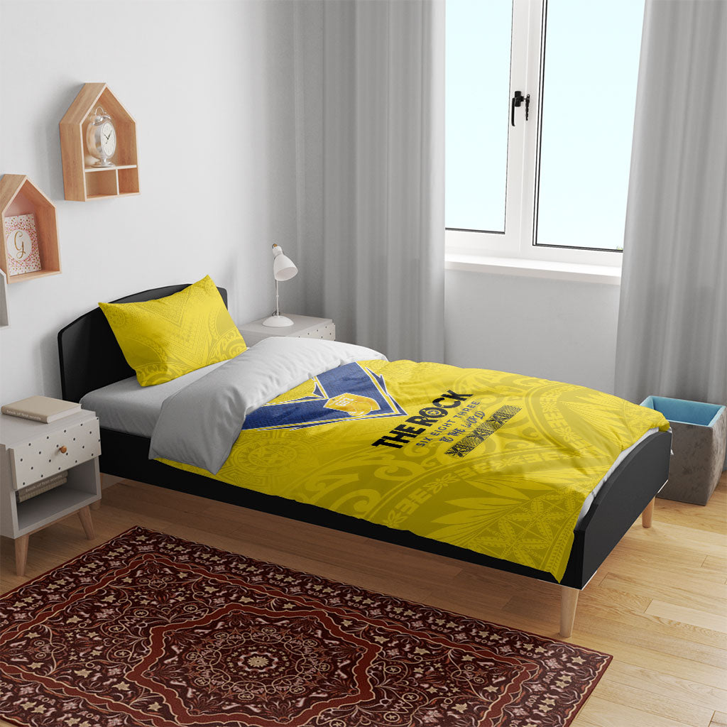 Niue Rugby Bedding Set Six Eight Three to The World - Hiapo Tribal Motif