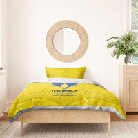 Niue Rugby Bedding Set Six Eight Three to The World - Hiapo Tribal Motif