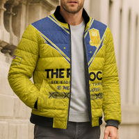 Niue Rugby Custom Bomber Puffer Jacket Six Eight Three to The World - Hiapo Tribal Motif LT03 - Polynesian Pride