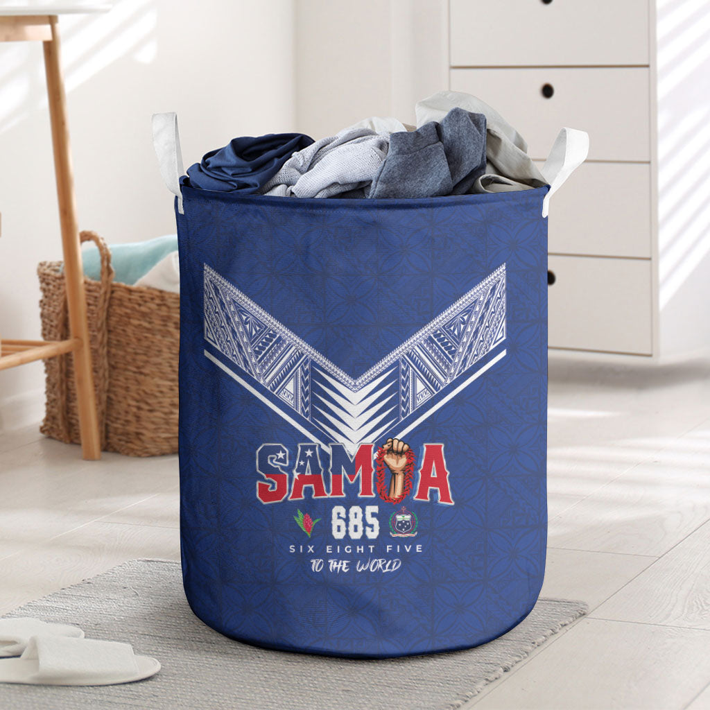 Samoa Rugby Laundry Basket Six Eight Five to The World - Pacific Motif