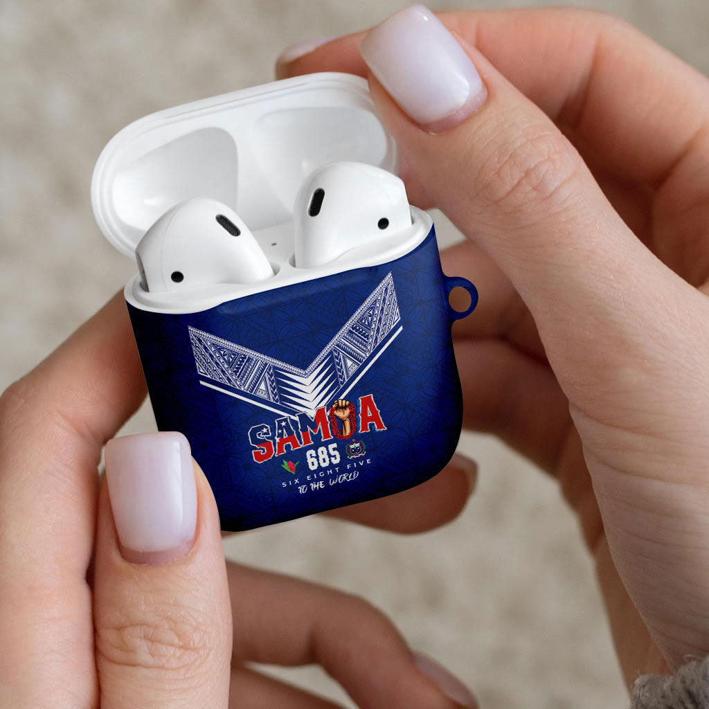 Samoa Rugby AirPods Case Six Eight Five to The World - Pacific Motif