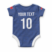 Samoa Rugby Custom Baby Onesie Six Eight Five to The World - Pacific Motif