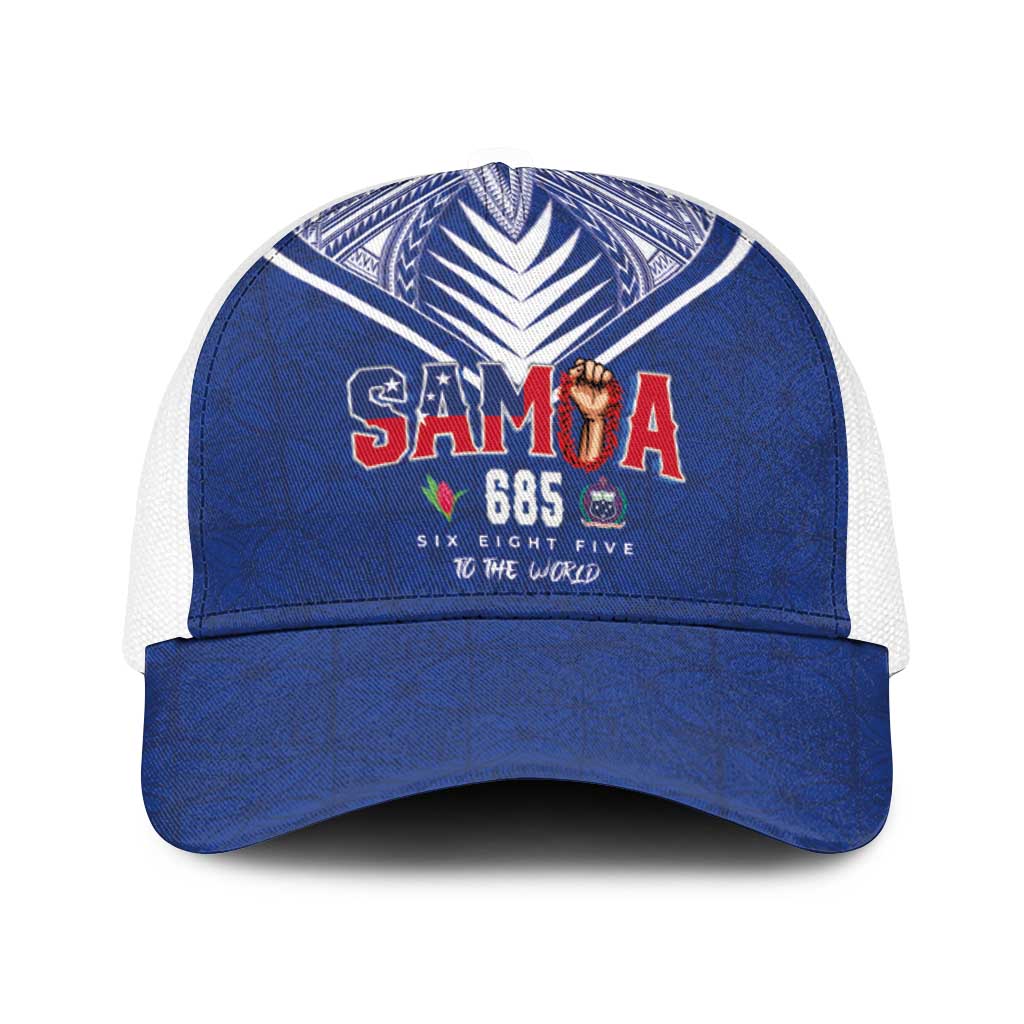 Samoa Rugby Baseball Net Cap Six Eight Five to The World - Pacific Motif