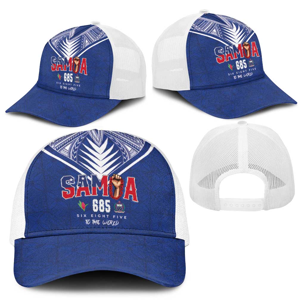 Samoa Rugby Baseball Net Cap Six Eight Five to The World - Pacific Motif