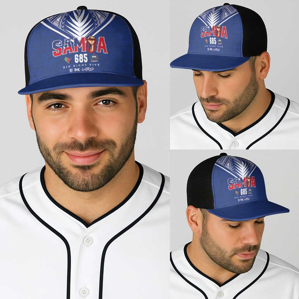 Samoa Rugby Baseball Net Cap Six Eight Five to The World - Pacific Motif