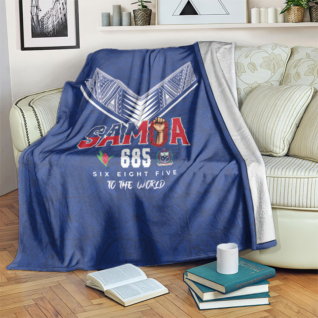 Samoa Rugby Blanket Six Eight Five to The World - Pacific Motif