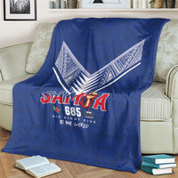 Samoa Rugby Blanket Six Eight Five to The World - Pacific Motif