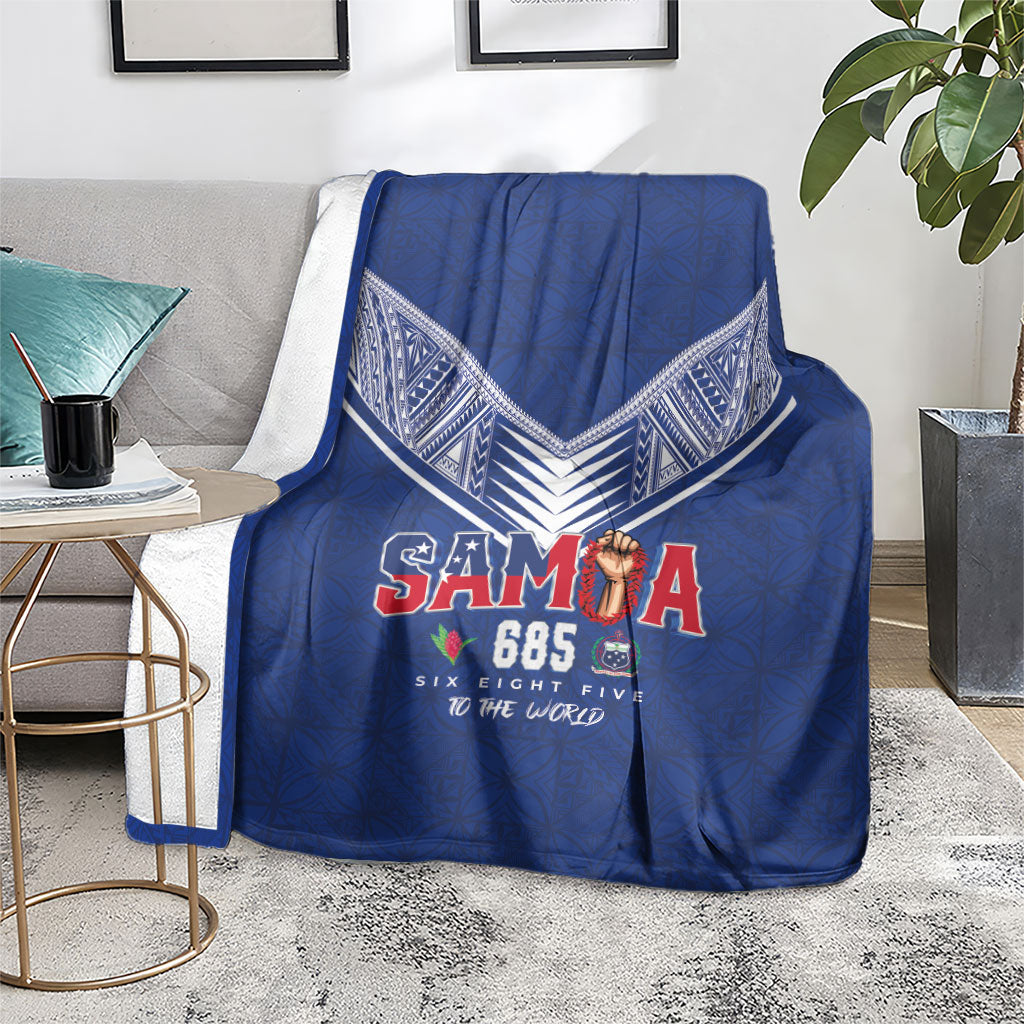 Samoa Rugby Blanket Six Eight Five to The World - Pacific Motif
