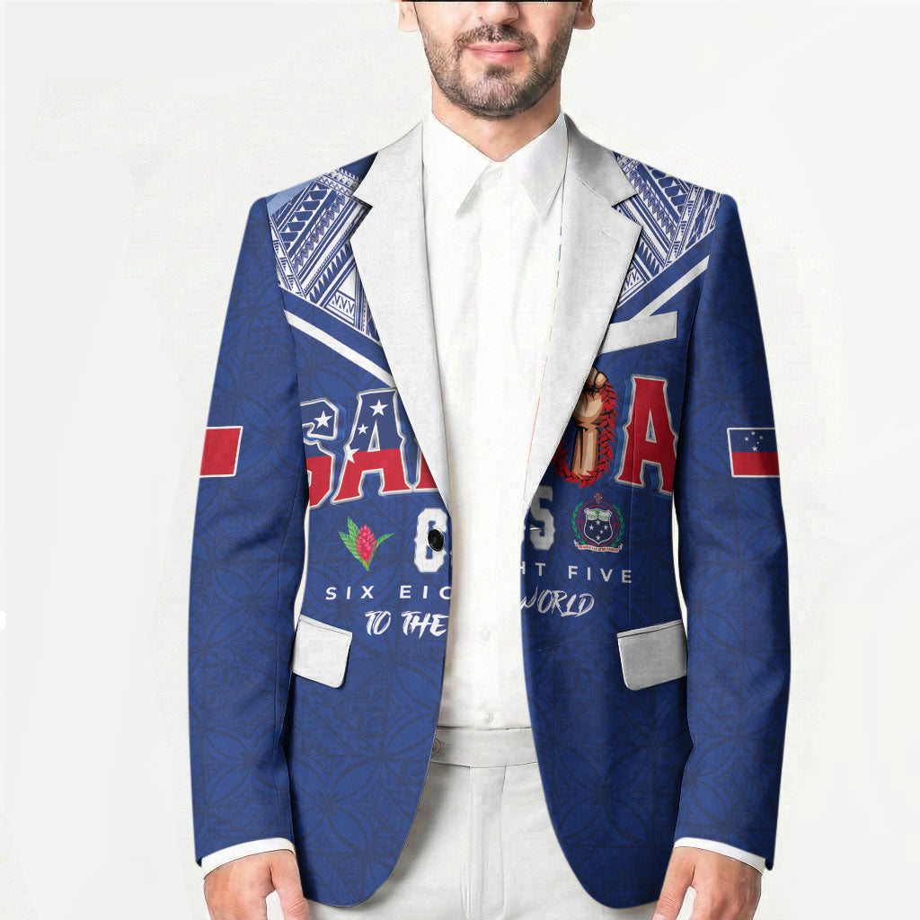 Samoa Rugby Custom Blazer Six Eight Five to The World - Pacific Motif