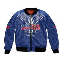 Samoa Rugby Custom Bomber Jacket Six Eight Five to The World - Pacific Motif