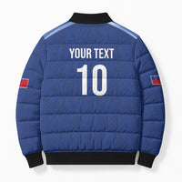 Samoa Rugby Custom Bomber Puffer Jacket Six Eight Five to The World - Pacific Motif
