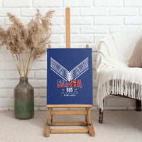 Samoa Rugby Canvas Wall Art Six Eight Five to The World - Pacific Motif