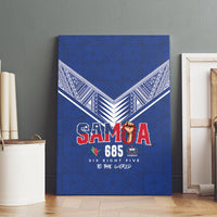 Samoa Rugby Canvas Wall Art Six Eight Five to The World - Pacific Motif