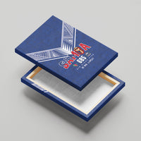 Samoa Rugby Canvas Wall Art Six Eight Five to The World - Pacific Motif