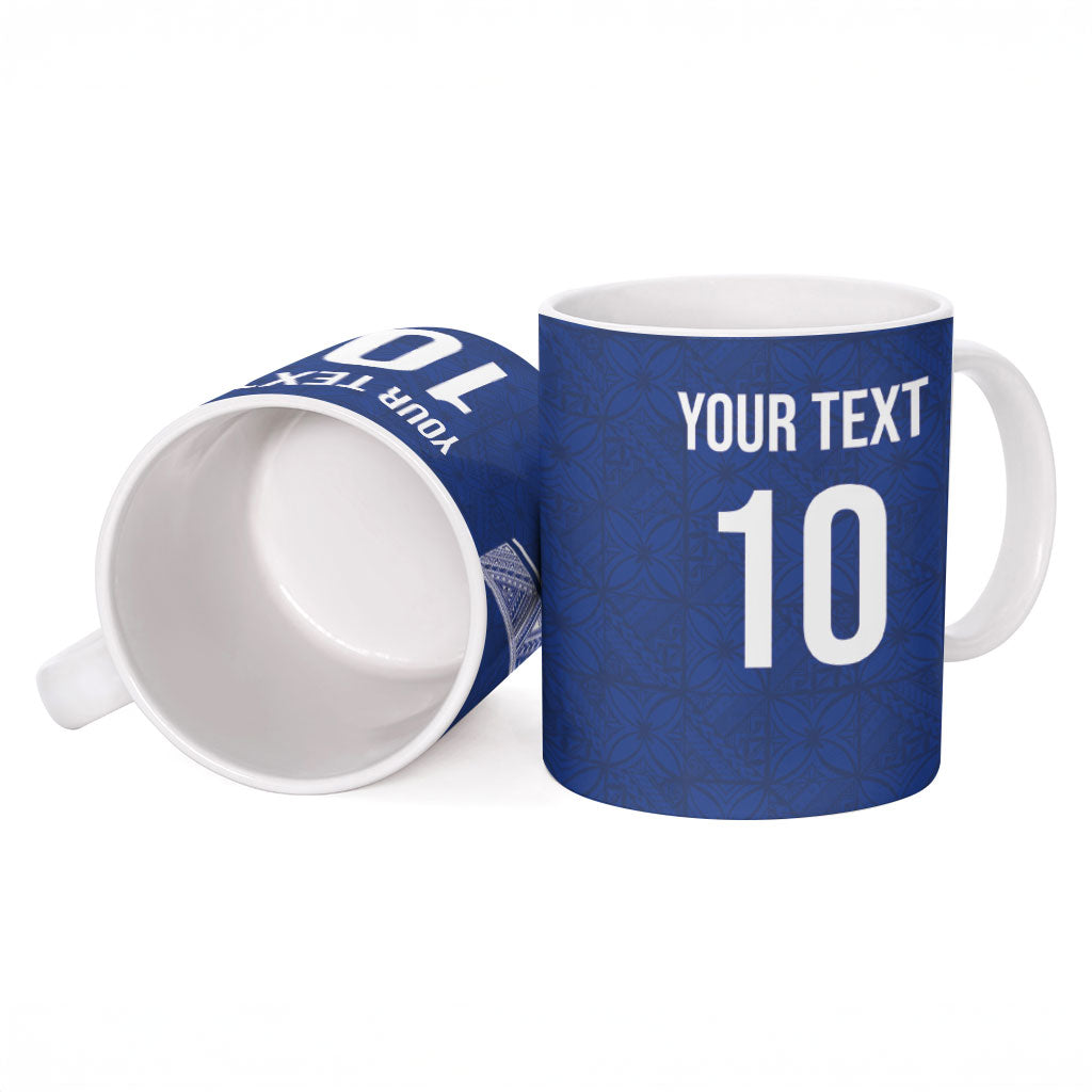 Samoa Rugby Custom Ceramic Mug Six Eight Five to The World - Pacific Motif