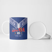 Samoa Rugby Custom Ceramic Mug Six Eight Five to The World - Pacific Motif