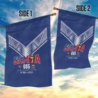 Samoa Rugby Garden Flag Six Eight Five to The World - Pacific Motif