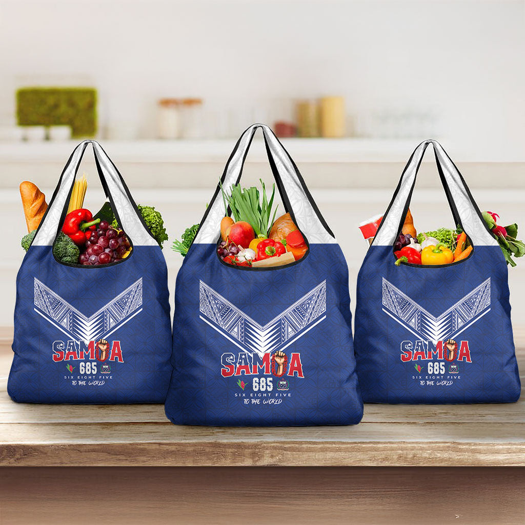 Samoa Rugby Grocery Bag Six Eight Five to The World - Pacific Motif
