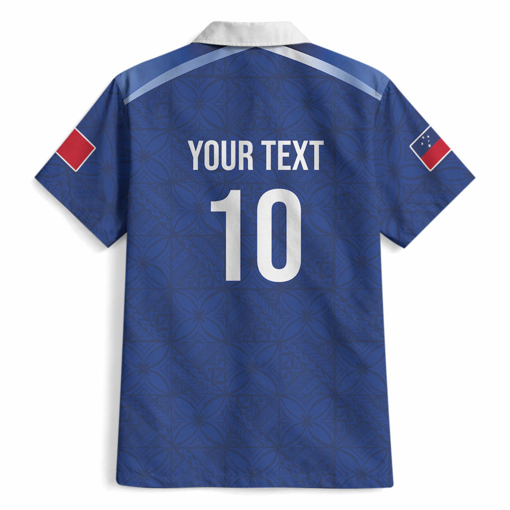 Samoa Rugby Custom Hawaiian Shirt Six Eight Five to The World - Pacific Motif