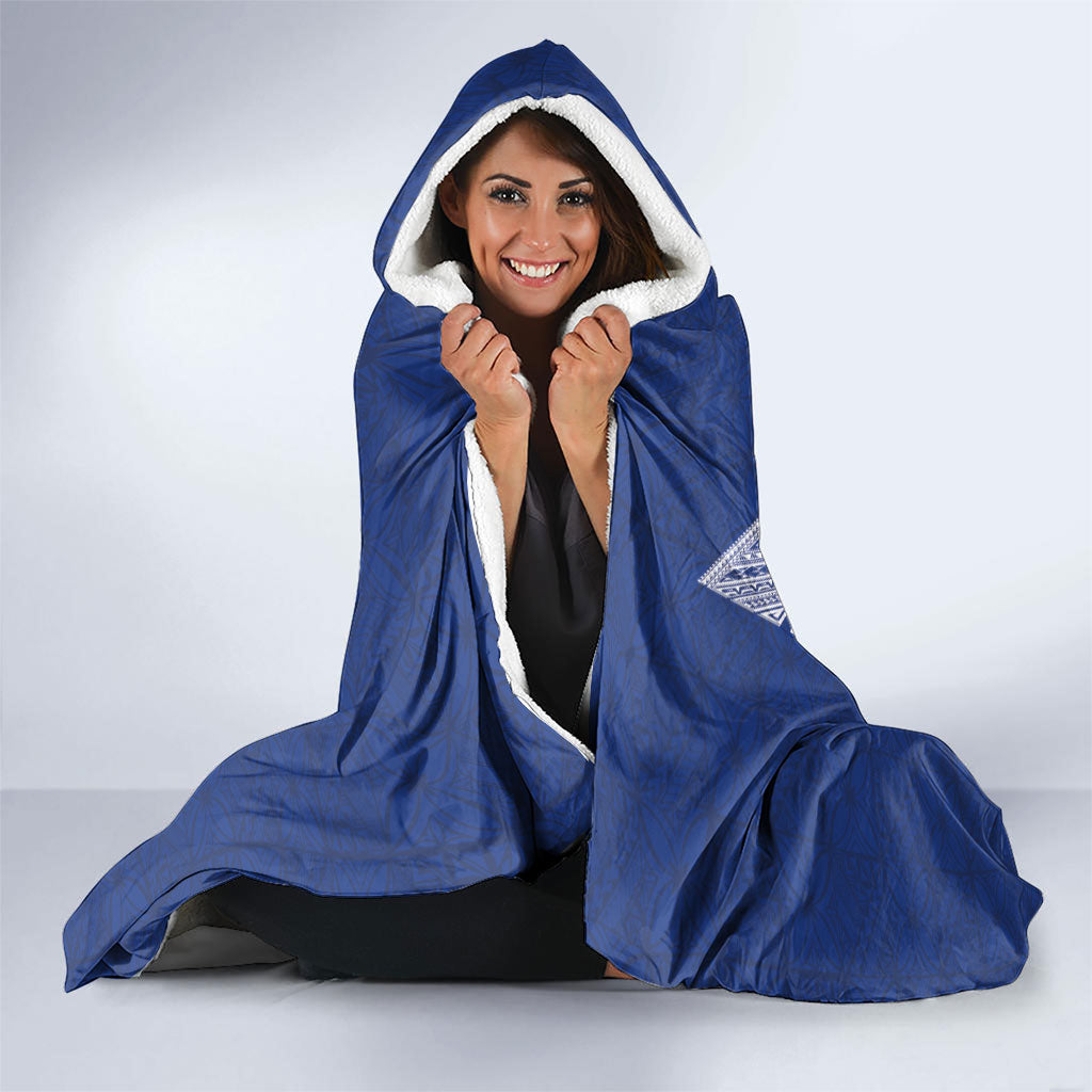 Samoa Rugby Hooded Blanket Six Eight Five to The World - Pacific Motif