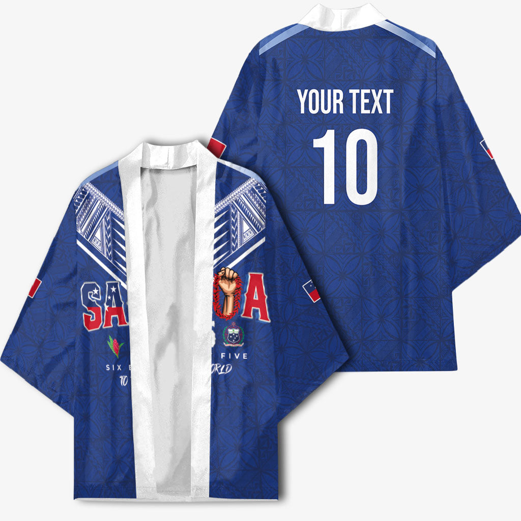 Samoa Rugby Custom Kimono Six Eight Five to The World - Pacific Motif