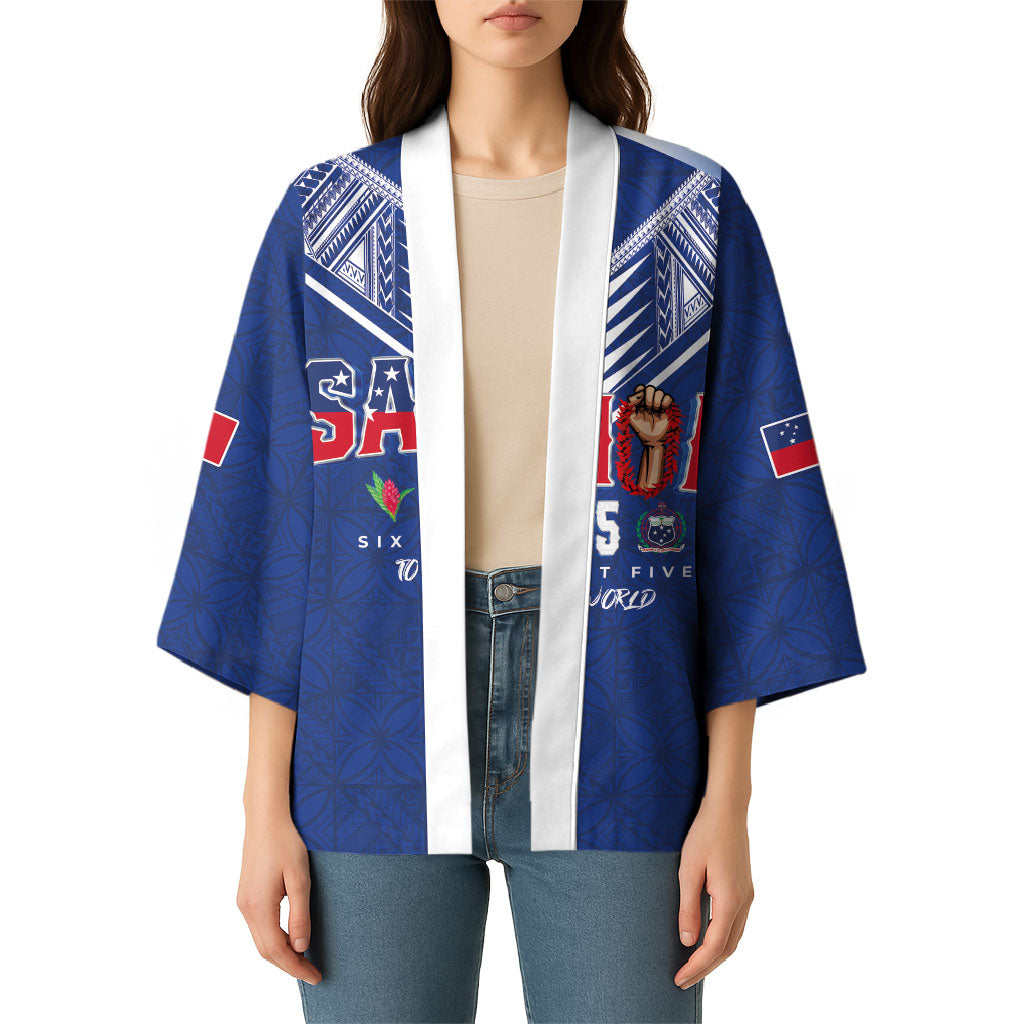 Samoa Rugby Custom Kimono Six Eight Five to The World - Pacific Motif