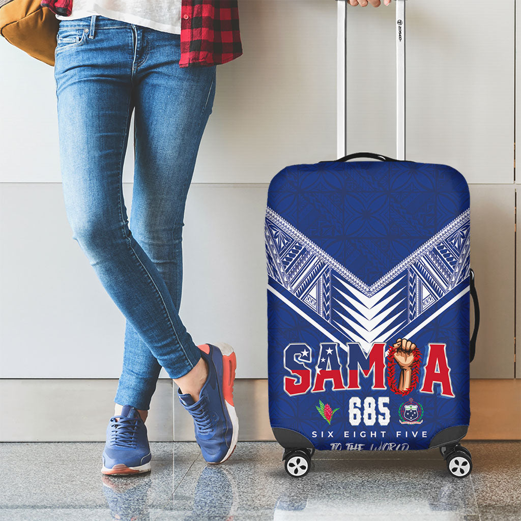 Samoa Rugby Luggage Cover Six Eight Five to The World - Pacific Motif