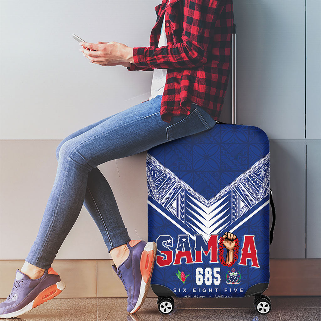 Samoa Rugby Luggage Cover Six Eight Five to The World - Pacific Motif