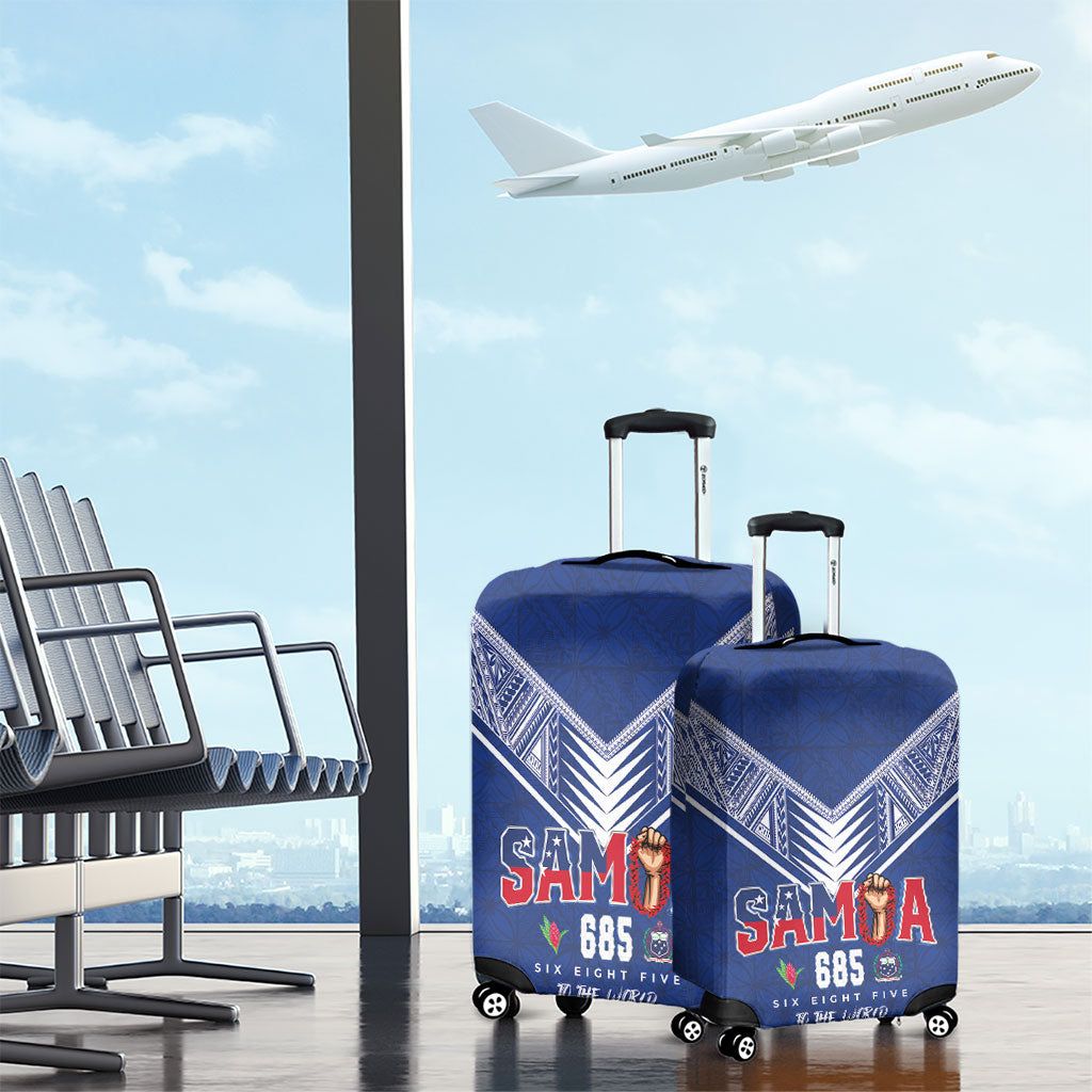 Samoa Rugby Luggage Cover Six Eight Five to The World - Pacific Motif