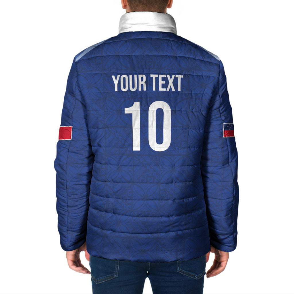 Samoa Rugby Custom Padded Jacket Six Eight Five to The World - Pacific Motif