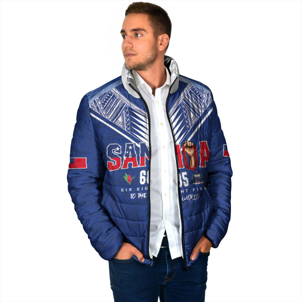 Samoa Rugby Custom Padded Jacket Six Eight Five to The World - Pacific Motif