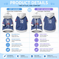 Samoa Rugby Custom Pet Hoodie Six Eight Five to The World - Pacific Motif