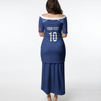 Samoa Rugby Custom Puletasi Six Eight Five to The World - Pacific Motif