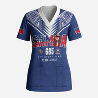 Samoa Rugby Custom Scrub Top Six Eight Five to The World - Pacific Motif