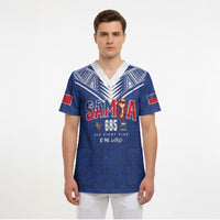Samoa Rugby Custom Scrub Top Six Eight Five to The World - Pacific Motif