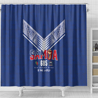 Samoa Rugby Shower Curtain Six Eight Five to The World - Pacific Motif