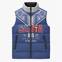 Samoa Rugby Custom Sleeveless Puffer Jacket Six Eight Five to The World - Pacific Motif