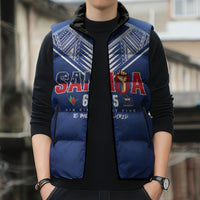 Samoa Rugby Custom Sleeveless Puffer Jacket Six Eight Five to The World - Pacific Motif