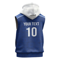 Samoa Rugby Custom Sleeveless Zip Hoodie Six Eight Five to The World - Pacific Motif