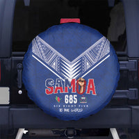 Samoa Rugby Spare Tire Cover Six Eight Five to The World - Pacific Motif