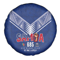Samoa Rugby Spare Tire Cover Six Eight Five to The World - Pacific Motif