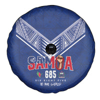Samoa Rugby Spare Tire Cover Six Eight Five to The World - Pacific Motif