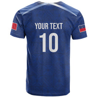 Samoa Rugby Custom T Shirt Six Eight Five to The World - Pacific Motif