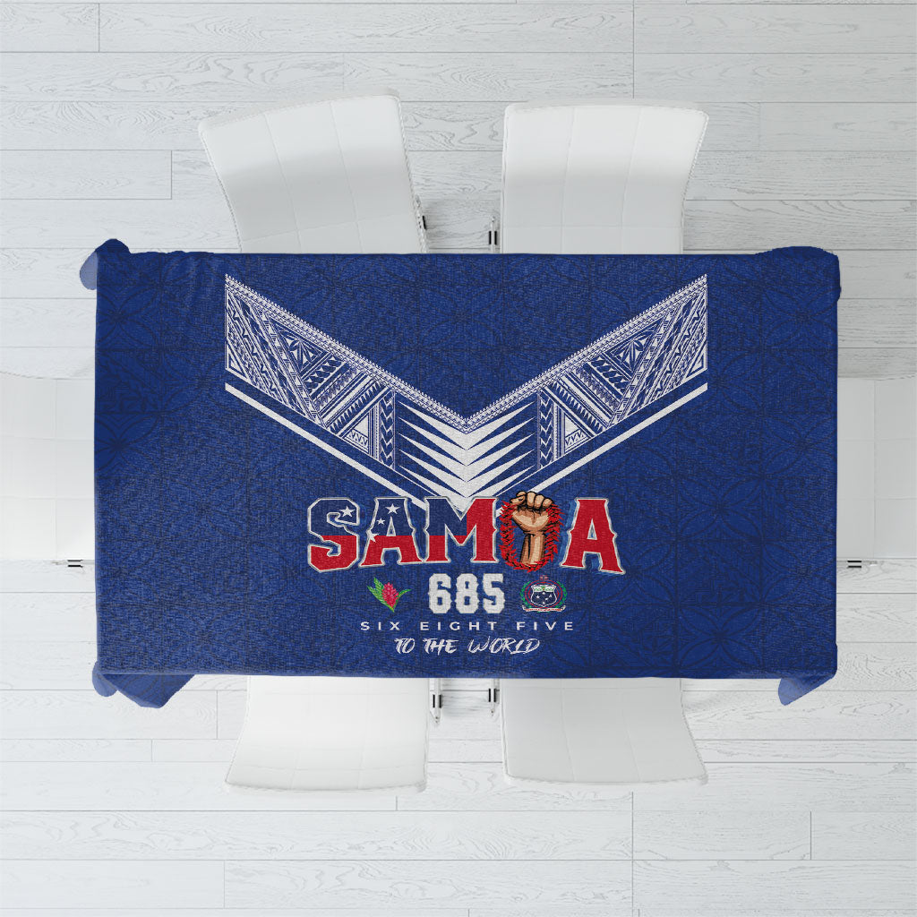 Samoa Rugby Tablecloth Six Eight Five to The World - Pacific Motif