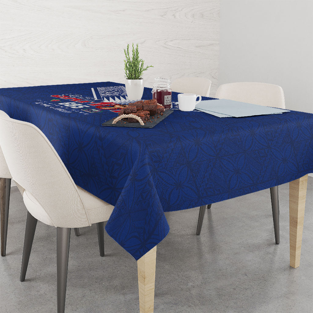 Samoa Rugby Tablecloth Six Eight Five to The World - Pacific Motif