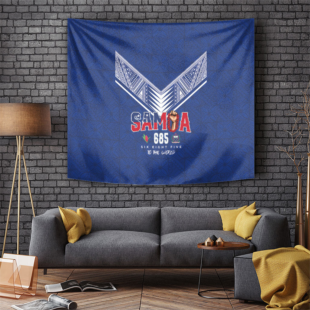 Samoa Rugby Tapestry Six Eight Five to The World - Pacific Motif LT03 Multicolor - Polynesian Pride