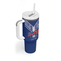 Samoa Rugby Custom Tumbler With Handle Six Eight Five to The World - Pacific Motif