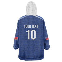 Samoa Rugby Custom Wearable Blanket Hoodie Six Eight Five to The World - Pacific Motif