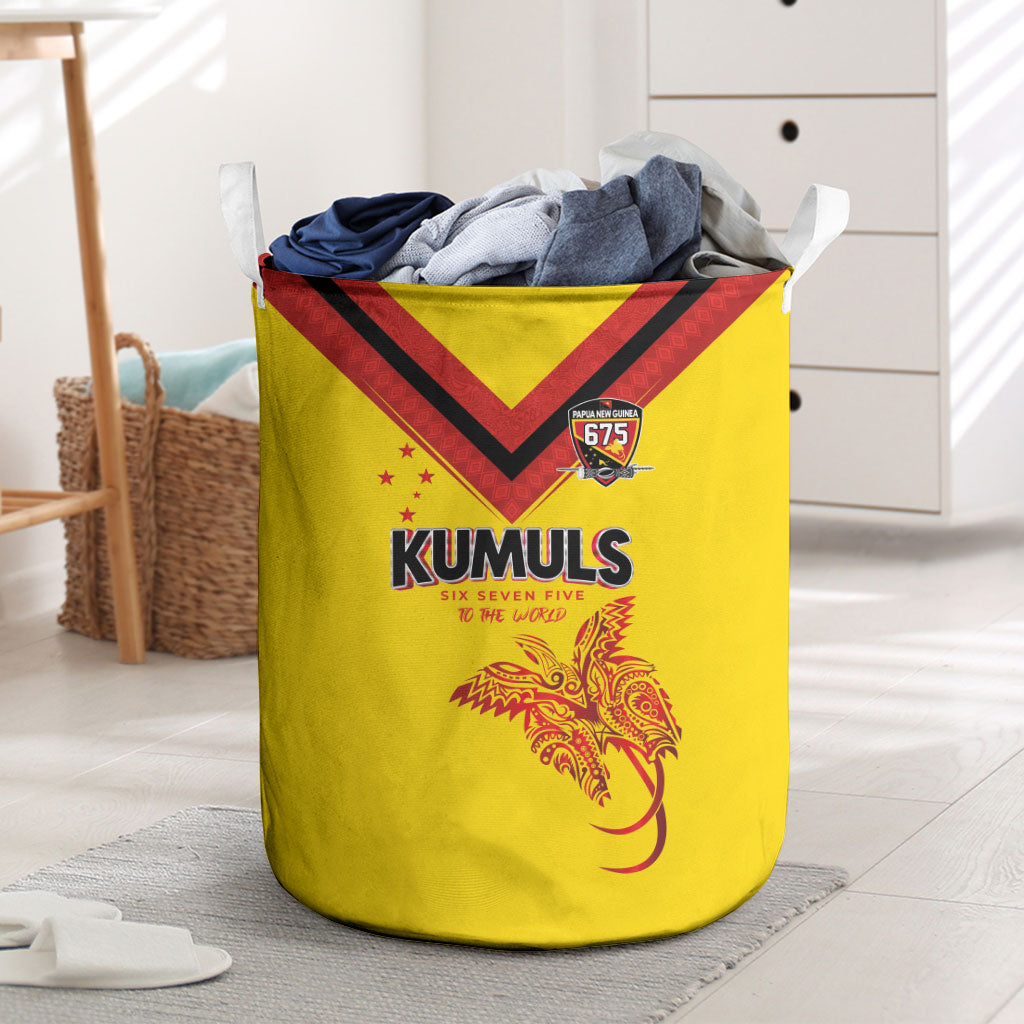 Papua New Guinea Rugby Laundry Basket Six Seven Five to The World - Melanesian Pattern LT03 Multicolor - Polynesian Pride