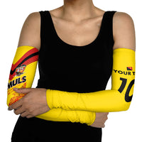 Papua New Guinea Rugby Custom Arm Sleeves Six Seven Five to The World - Melanesian Pattern